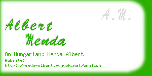 albert menda business card